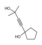 1-(3-hydroxy-3-methylbut-1-ynyl)cyclopentan-1-ol结构式