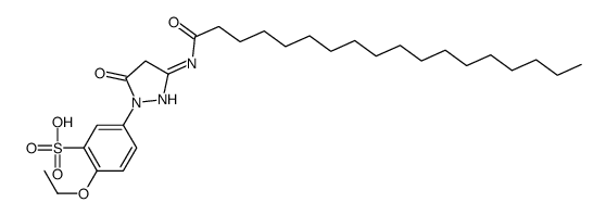 2-ethoxy-5-(5-oxo-3-stearamido-2-pyrazolin-1-yl)benzenesulphonic acid Structure