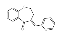 (5E)-5-benzylidene-2-thiabicyclo[5.4.0]undeca-7,9,11-trien-6-one structure