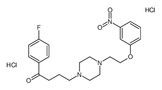 1-(4-fluorophenyl)-4-[4-[2-(3-nitrophenoxy)ethyl]piperazin-1-yl]butan-1-one,dihydrochloride Structure