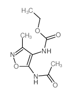 ethyl N-(5-acetamido-3-methyl-oxazol-4-yl)carbamate结构式