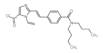 N,N-dibutyl-4-[2-(1-ethenyl-5-nitro-imidazol-2-yl)ethenyl]benzamide Structure
