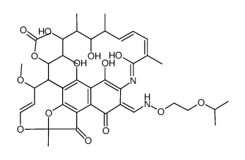 3-[(2-isopropoxy-ethoxyimino)-methyl]-rifamycin Structure