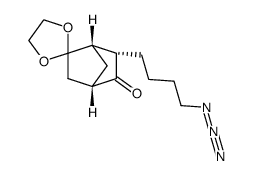 6-(4'-azidobutyl)-spiro[bicyclo[2.2.1]heptane-2-2'-[1,3]dioxolan]-5-one Structure