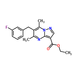 Ethyl 6-(3-fluorobenzyl)-5,7-dimethylpyrazolo[1,5-a]pyrimidine-3-carboxylate Structure
