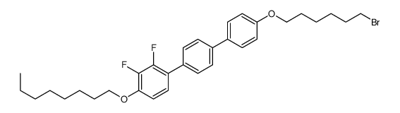 1-[4-[4-(6-bromohexoxy)phenyl]phenyl]-2,3-difluoro-4-octoxybenzene结构式