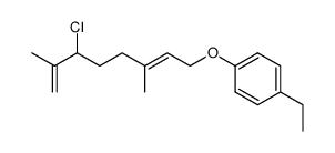 1-(4'-Ethyl)phenoxy-3,7-dimethyl-6-chloro-2,7-octadien结构式