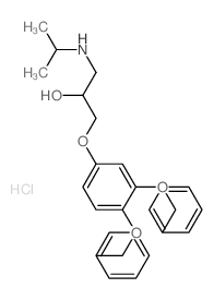 1-[3,4-bis(phenylmethoxy)phenoxy]-3-(propan-2-ylamino)propan-2-ol structure