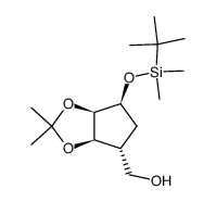 ((3aR,4R,6S,6aR)-6-(tert-butyldimethylsilyloxy)-2,2-dimethyltetrahydro-3aH-cyclopenta[d][1,3]dioxol-4-yl)methanol Structure