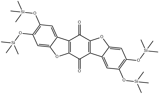 2,3,8,9-Tetrakis[(trimethylsilyl)oxy]benzo[1,2-b:4,5-b']bisbenzofuran-6,12-dione structure