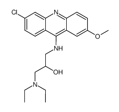 1-[(6-chloro-2-methoxyacridin-9-yl)amino]-3-(diethylamino)propan-2-ol结构式