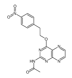 N-{4-[2-(4-nitrophenyl)ethoxy]pteridin-2-yl}acetamide结构式