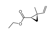 ethyl trans-2-vinyl-2-methylcyclopropanecarboxylate结构式