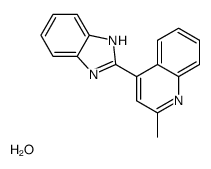 4-(1H-benzimidazol-2-yl)-2-methylquinoline,hydrate Structure