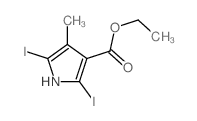 ethyl 2,5-diiodo-4-methyl-1H-pyrrole-3-carboxylate Structure