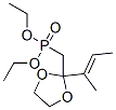[[2-[(E)-1-Methyl-1-propenyl]-1,3-dioxolan-2-yl]methyl]phosphonic acid diethyl ester structure