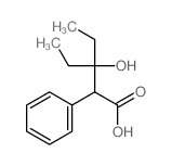 Benzeneacetic acid, a-(1-ethyl-1-hydroxypropyl)- structure