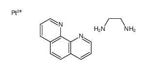 1,10-phenanthroline-platinum(II)-ethylenediamine structure