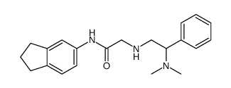 N-(2,3-dihydro-1H-inden-5-yl)-2-[[2-(dimethylamino)-2-phenylethyl]amino]acetamide Structure