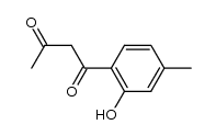 1-(2-hydroxy-4-methyl-phenyl)-butane-1,3-dione结构式