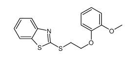 2-[2-(2-methoxyphenoxy)ethylsulfanyl]-1,3-benzothiazole结构式