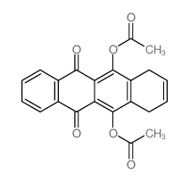 (12-acetyloxy-6,11-dioxo-1,4-dihydrotetracen-5-yl) acetate结构式