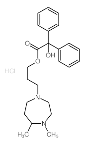 3-(4,5-dimethyl-1,4-diazepan-1-yl)propyl 2-hydroxy-2,2-diphenyl-acetate结构式