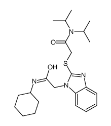 1H-Benzimidazole-1-acetamide,2-[[2-[bis(1-methylethyl)amino]-2-oxoethyl]thio]-N-cyclohexyl-(9CI) picture