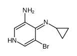 5-溴-n4-环丙基-3,4-吡啶二胺结构式