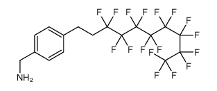 4-(3,3,4,4,5,5,6,6,7,7,8,8,9,9,10,10,10-十七氟癸基)苯甲胺结构式