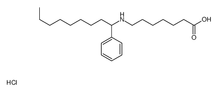 7-(1-phenylnonylamino)heptanoic acid,hydrochloride Structure