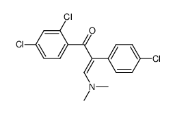 3-dimethylamino-1-(2,4-dichlorophenyl)-2-(4-chlorophenyl)prop-2-en-1-one结构式