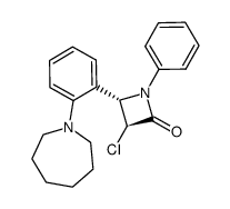 (3S,4S)-4-(2-Azepan-1-yl-phenyl)-3-chloro-1-phenyl-azetidin-2-one结构式