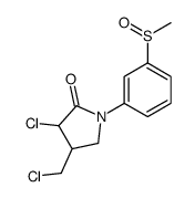 3-chloro-4-(chloromethyl)-1-(3-methylsulfinylphenyl)pyrrolidin-2-one结构式