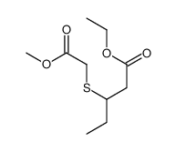 ethyl 3-(2-methoxy-2-oxoethyl)sulfanylpentanoate Structure