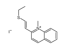 2-(2-ethylsulfanylethenyl)-1-methylquinolin-1-ium,iodide Structure