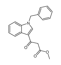 3-(1-benzyl-indol-3-yl)-3-oxo-propionic acid methyl ester结构式