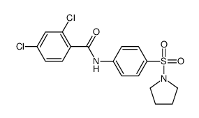 2,4-dichloro-N-(4-pyrrolidin-1-ylsulfonylphenyl)benzamide Structure