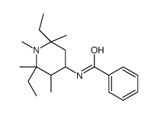 N-(2,6-diethyl-1,2,3,6-tetramethylpiperidin-4-yl)benzamide结构式