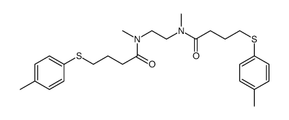 N-methyl-N-[2-[methyl-[4-(4-methylphenyl)sulfanylbutanoyl]amino]ethyl]-4-(4-methylphenyl)sulfanylbutanamide结构式