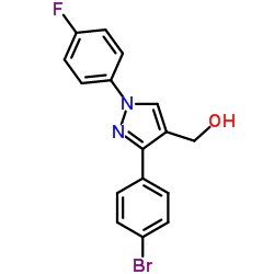 (3-(4-BROMOPHENYL)-1-(4-FLUOROPHENYL)-1H-PYRAZOL-4-YL)METHANOL结构式