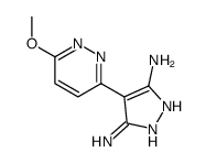 4-(6-methoxypyridazin-3-yl)-1H-pyrazole-3,5-diamine Structure