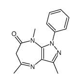 3,5,8-trimethyl-1-phenyl-6,8-dihydro-1H-pyrazolo[3,4-b][1,4]diazepin-7-one结构式