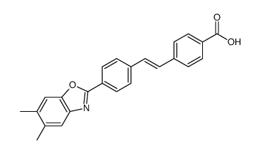 4-[2-[4-(5,6-dimethyl-1,3-benzoxazol-2-yl)phenyl]ethenyl]benzoic acid结构式