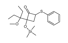 2-(1-Ethyl-1-methoxy-propyl)-4-phenylsulfanyl-2-trimethylsilanyloxy-cyclobutanone结构式