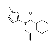 N-(1-methylpyrazol-3-yl)-N-prop-2-enylcyclohexanecarboxamide Structure