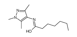 N-(1,3,5-trimethylpyrazol-4-yl)heptanamide Structure