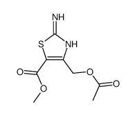 methyl 4-(acetyloxymethyl)-2-amino-1,3-thiazole-5-carboxylate结构式