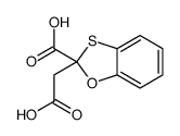 2-(carboxymethyl)-1,3-benzoxathiole-2-carboxylic acid结构式