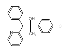 2-Pyridineethanol, a-(4-chlorophenyl)-a-methyl-b-phenyl-结构式